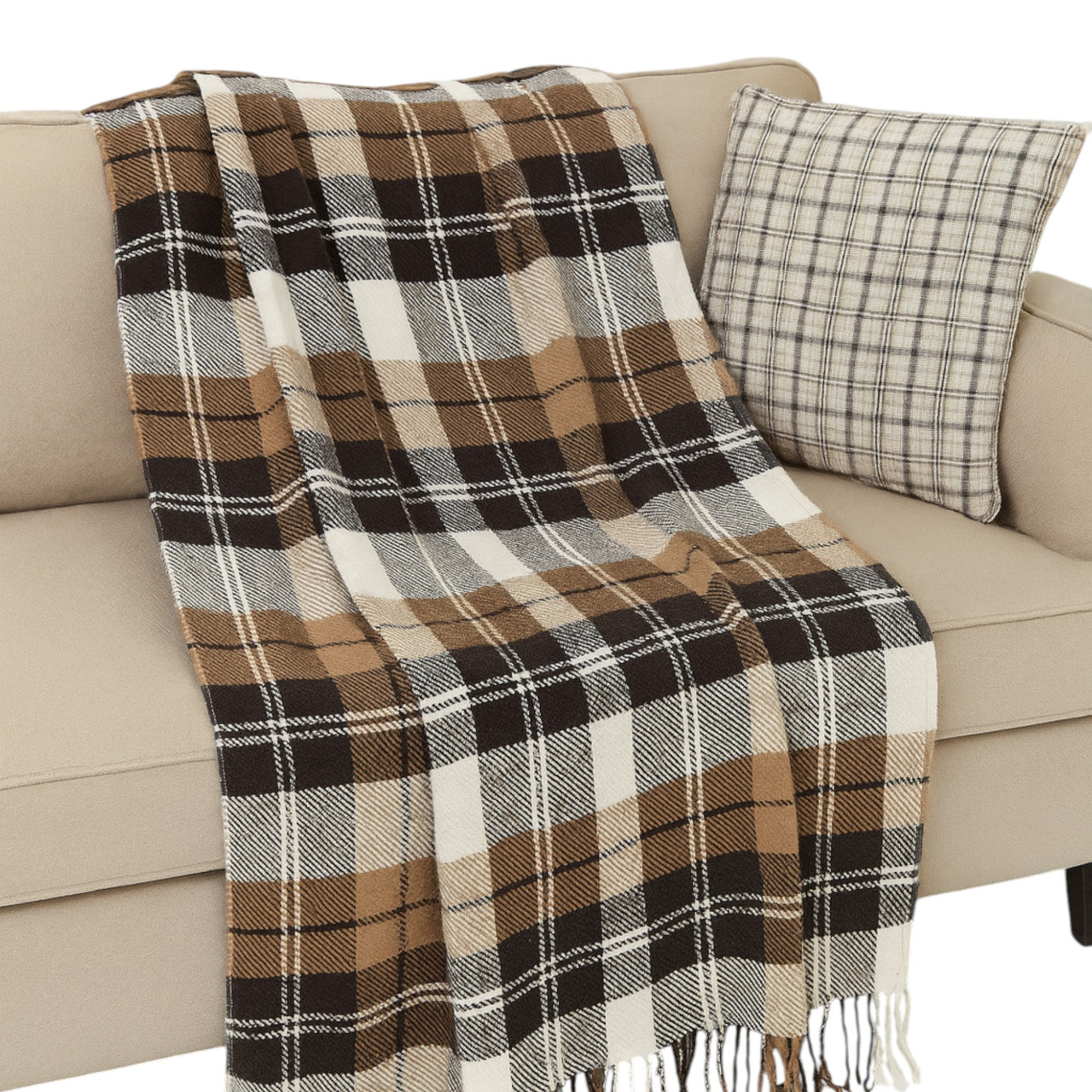 Плед вовняний Ельф 2 біл-беж-кор 170 x 210 см Love You