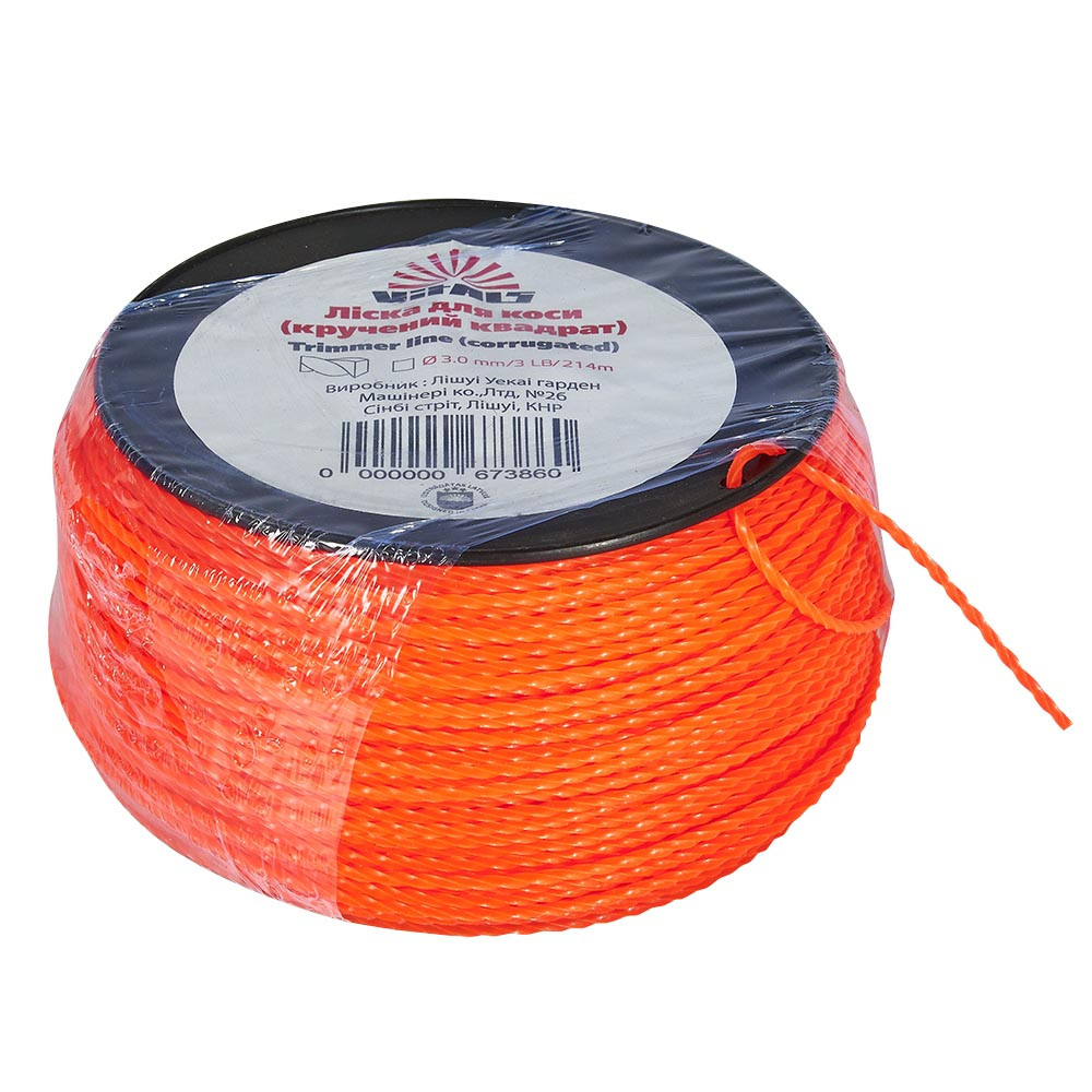 Волосінь для тримерів в бухті Vitals (кручений квадрат) 3.0мм*3LB (214 м.), фото 1