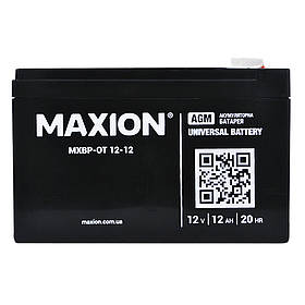 Промисловий акумулятор AGM MAXION MXBP-OT 12-12 (12V, 12Ah, +/-)