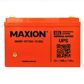 Промисловий акумулятор MAXION MXBP-OT 105-12 GEL (12V, 105Ah, +/-)