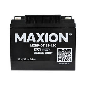 Промисловий акумулятор AGM MAXION MXBP-OT 38-12C (12V, 38Ah, +/-)