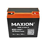 Промисловий тяговий акумулятор AGM MAXION MXBT-6-DZM-18 (12V, 18Ah, -/+), фото 2