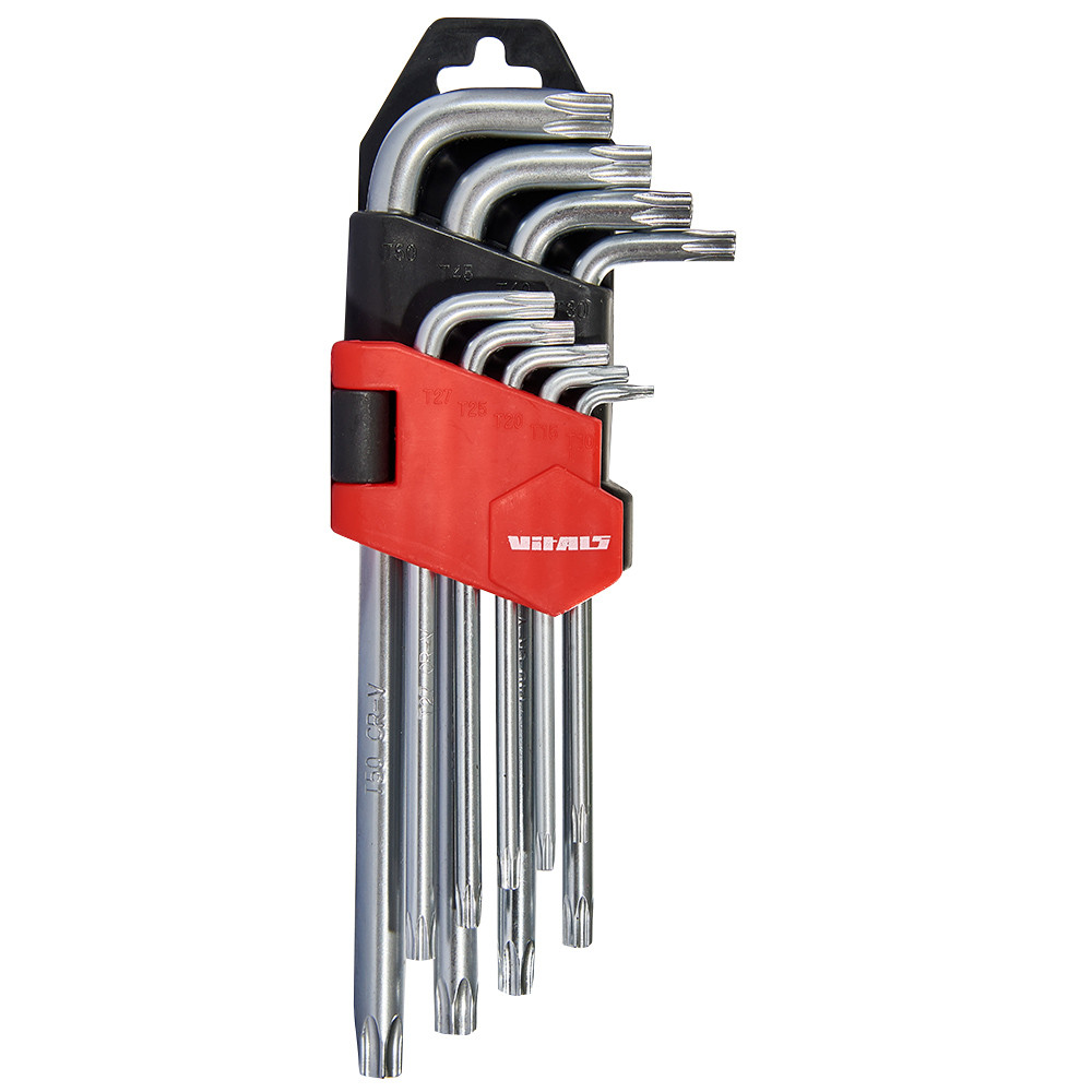 Набір ключів шестигранних Torx 9 шт. Т10–Т50 Vitals Master, фото 1