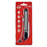 Ніж сегментний для лінолеума 18 мм металевий Vitals Master, фото 2