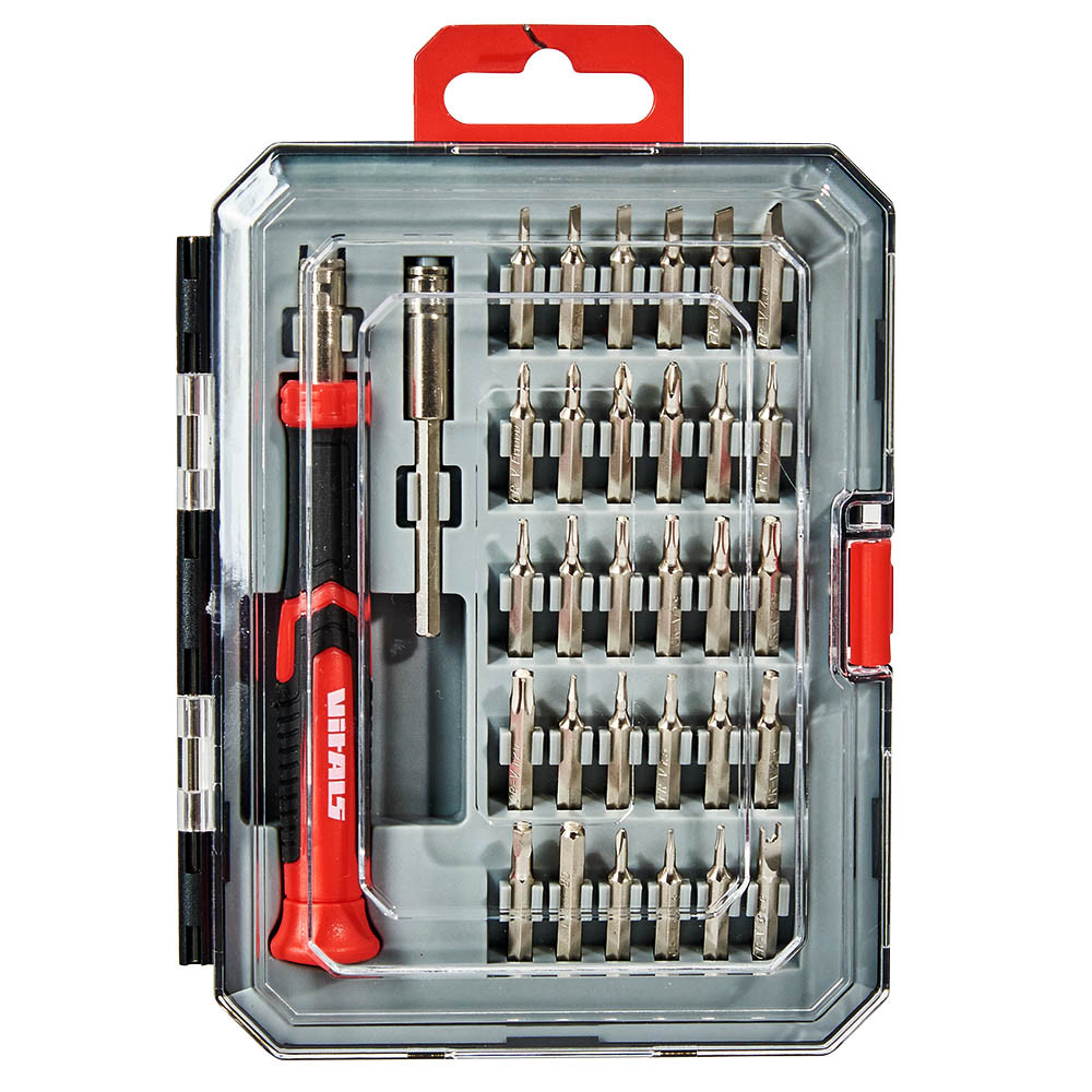 Викрутка прецизійна Vitals Master с набором біт, 32 шт., фото 1