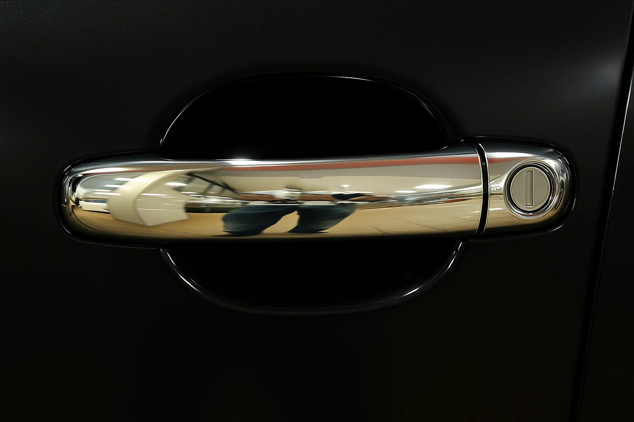 Накладки на ручки  4 шт  нерж  З кнопками  Carmos - Турецька сталь для Volkswagen Touareg 2002-2010 рр