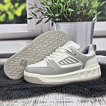 Кросівки жіночі Y.TOP білі із сірим еко-шкіра демісезонні 8080, фото 5