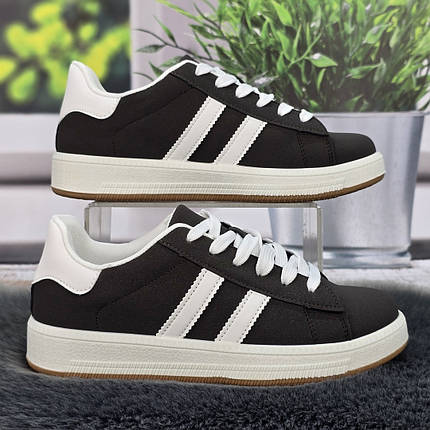 Кросівки жіночі Swin графітові демісезонні на рівній підошві 8073, фото 1