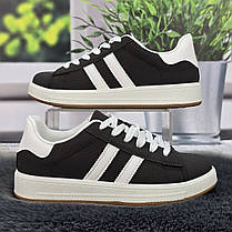 Кросівки жіночі Swin графітові демісезонні на рівній підошві 8073, фото 2