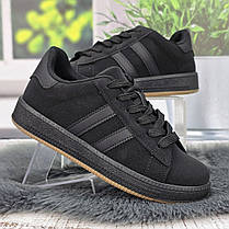 Кросівки жіночі Swin чорні демісезонні на рівній підошві 8073, фото 3