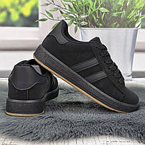 Кросівки жіночі Swin чорні демісезонні на рівній підошві 8073, фото 5