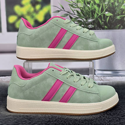 Кросівки жіночі Swin оливкові демісезонні на рівній підошві 8073, фото 1