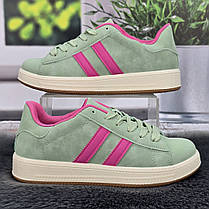 Кросівки жіночі Swin оливкові демісезонні на рівній підошві 8073, фото 2