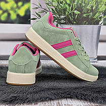 Кросівки жіночі Swin оливкові демісезонні на рівній підошві 8073, фото 5