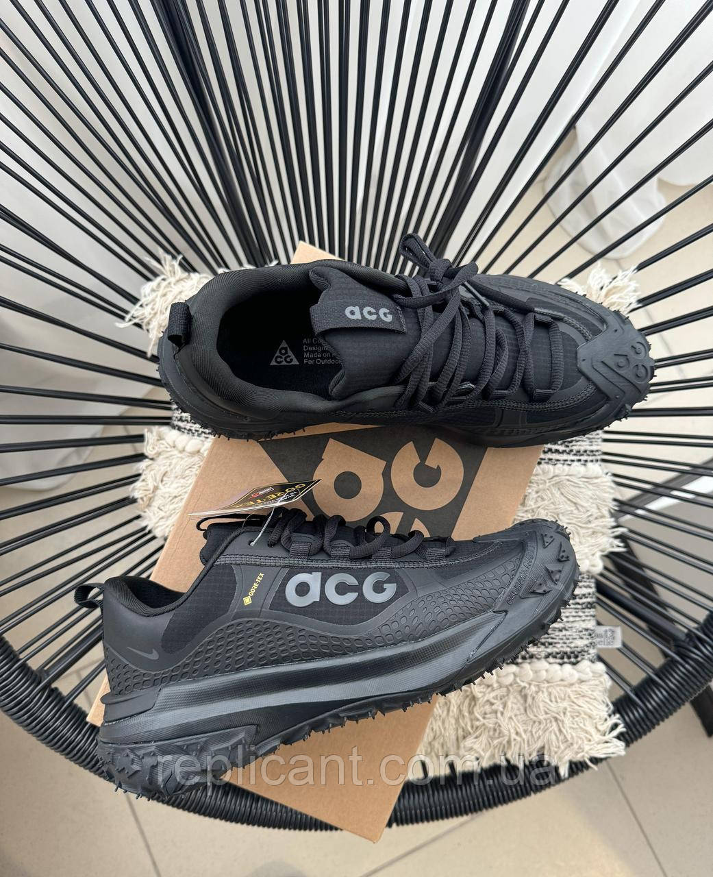 Мужские кроссовки Nike ACG Mountain Fly 2 Gore-Tex Black кросівки чоловічі Nike, фото 1