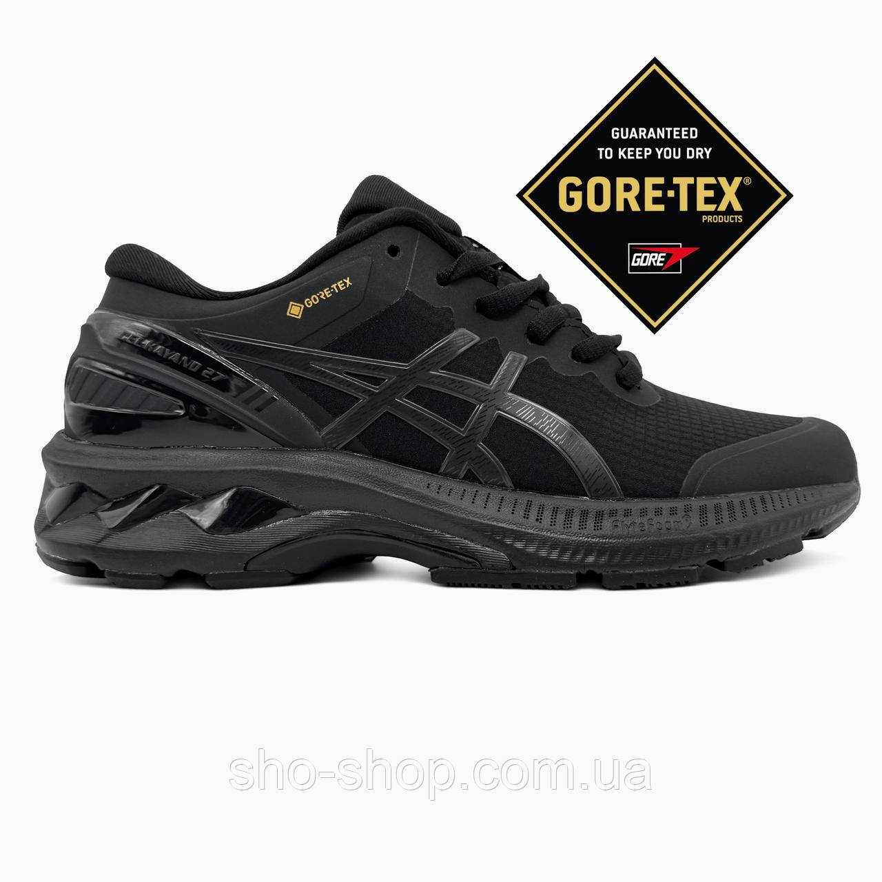 Кроссовки Asics Gel-Kayano 27 Black Gore-Tex, фото 1