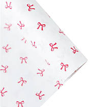 Папір флористичний в аркушах "Бантики на білому" 20 шт