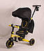 Беговел-трицикл 6в1 Cruiser Milano 002 з сумкою, дитячий триколісний велосипед, трансформер з батьківською ручкою і козирком, фото 2