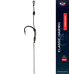 Готовий повідок W4C з волосом CLASIC hair rig, гачок WIDE GAPE № 4