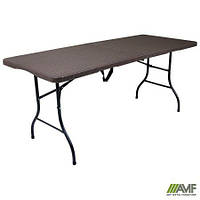 Стіл складаний Ford пластик під коричневий ротанг