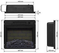 Електрокамін Вбудований ArtiFlame AF18B Декоративний Електричний Камін з ефектом живого вогню, фото 4