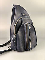 Чоловіча шкіряна сумка SLING Синій