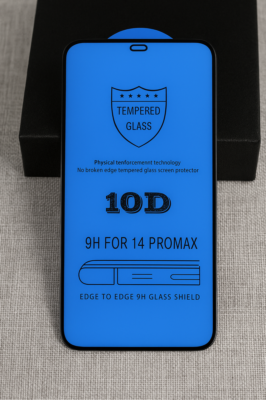 Захисне скло 10D Full Glue для iPhone 14 Pro Max — Ультраміцне покриття екрана, фото 1