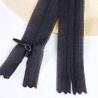 Потаємна блискавка 18см Китай нейлонова основа колір чорний