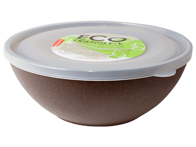 Миска кухонна 2л з кришкою ECO WOOD (коричневий) АW167017-25 Алеана, фото 1