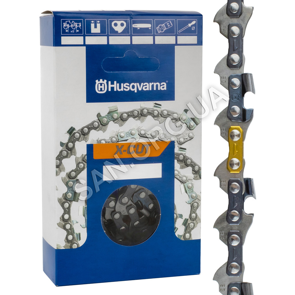 Ланцюг 66 ланок крок 3/8 паз 1,3 мм Husqvarna X-CUT S93G, фото 1