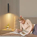 ACMHNC Світлодіодний підвісний світильник з акумуляторною батареєю 4500 мАч, чорна сучасна бездротова підвісна лампа для вітальні, фото 5