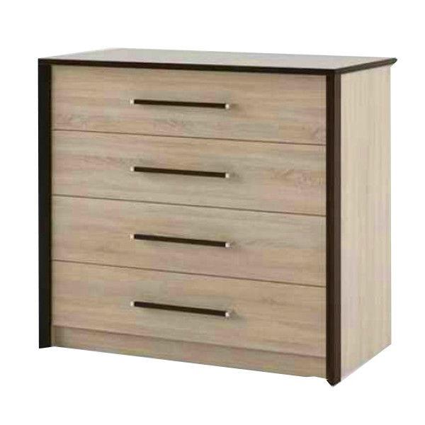 Сучасний комод 80 см на 4 шухляди для одягу та білизни в спальню кімнату дуб сонома венге ЛДСП Скарлет Сокме, фото 1