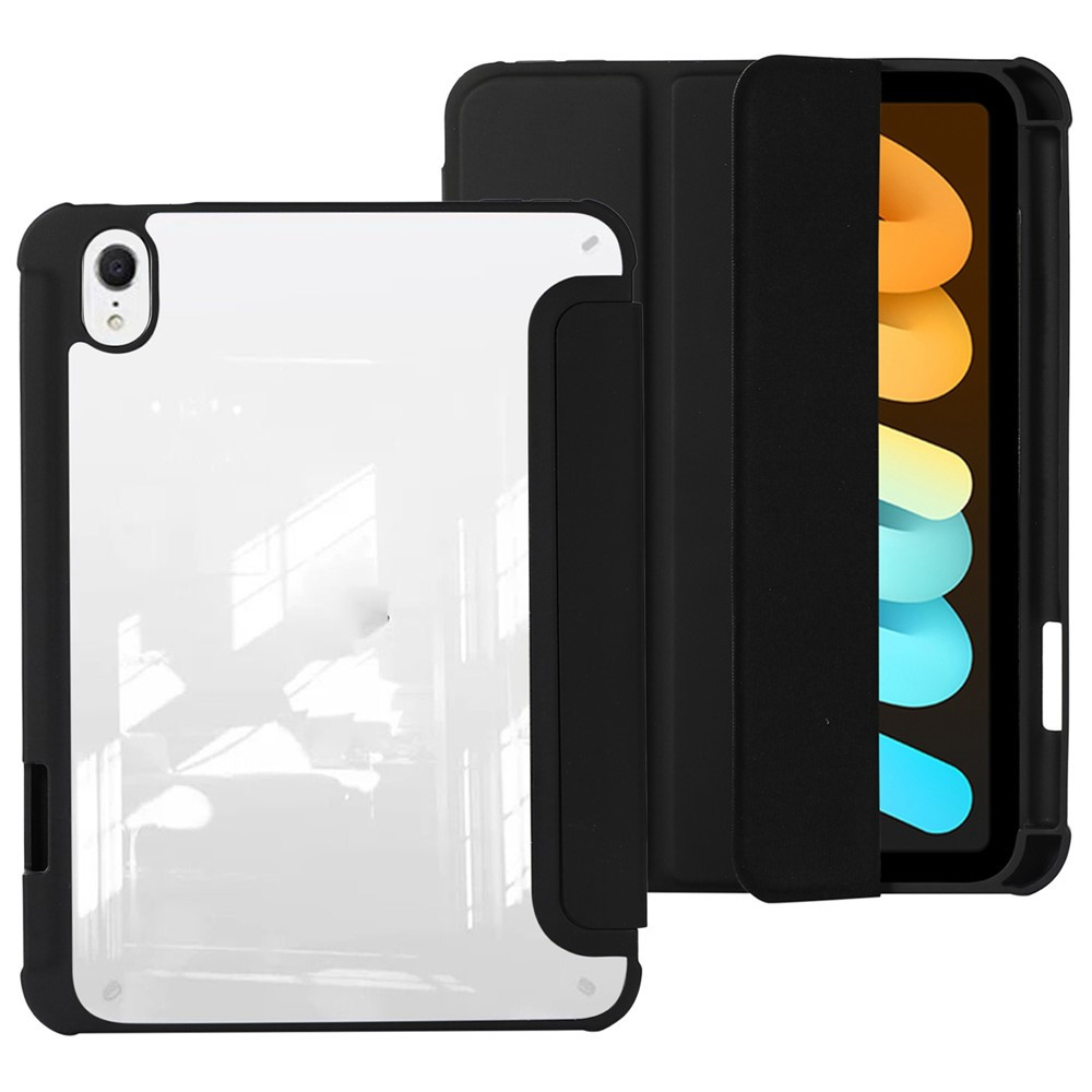 Чохол Clear Acrylic для iPad mini 7 (2024) / mini 6 (2021) 8.3" з місцем для стілусу Чорний, фото 1