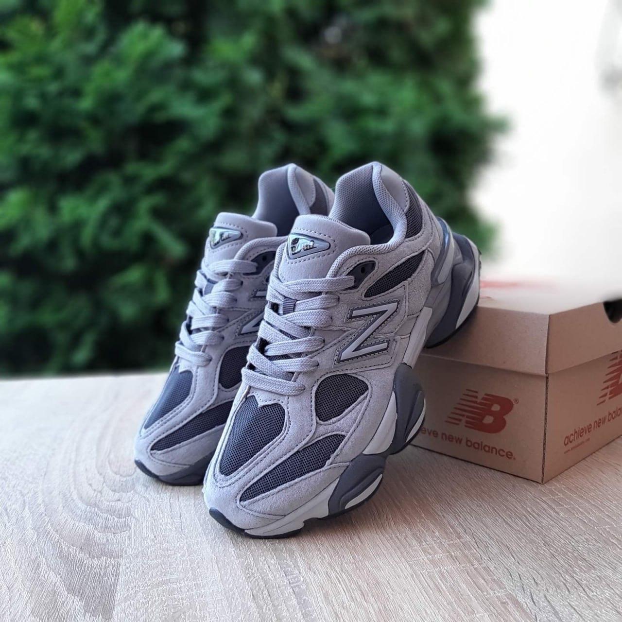 Чоловічі кросівки New Balance 9060 Grey Dark Grey Сірі Взуття Нью Беланс 9060 замша сетка текстиль демісезон, фото 1