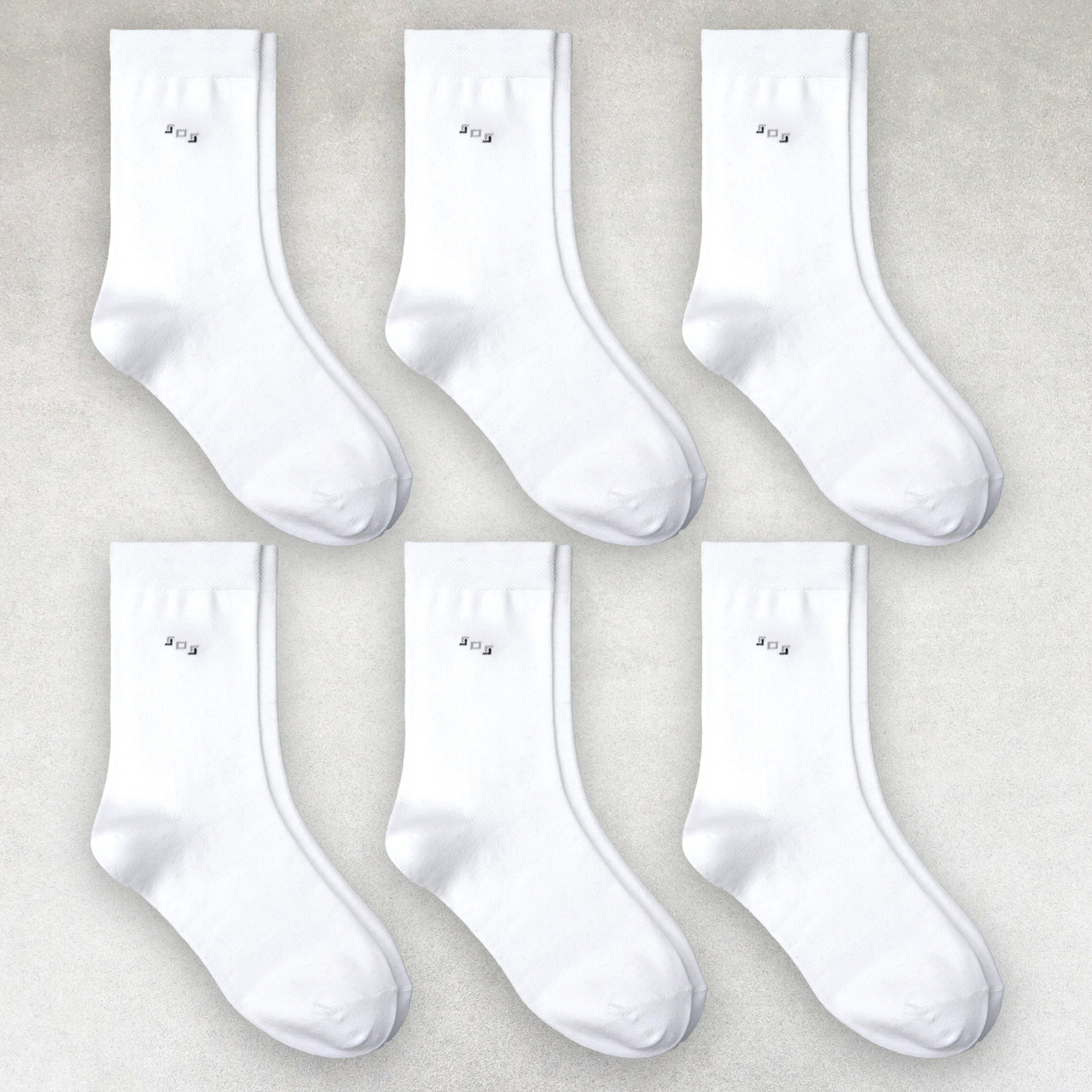 Шкарпетки чоловічі 6 пар високі білі «Класика» розмір 39-41 арт. 304Н.6, фото 1