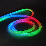 Гнучкий неон 5 м Розумна неонова LED стрічка луската з пультом у вигляді каната, фото 6