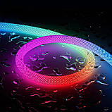 Гнучкий неон 5 м Розумна неонова LED стрічка луската з пультом у вигляді каната, фото 8