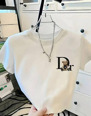 Топ футболка з принтом ведмедика