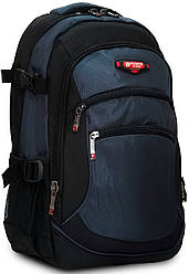 Рюкзак міський шкільний спортивний підлітковий хлопчику 45x32x20 см чорний із синім Power in Eavas 9617