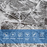 Самоклеюча 3D панель Камінь чорно-білий мармур 700х700х7мм (154), фото 3