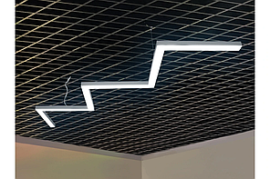 Світильник світлодіодний підвісний блискавка 220V 180W 10800Lm 4000K 500мм*6 сірий