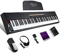 Цифрове піаніно Fesley FEP300 BK (педаль, пюпітр, навушники, накидка, блок живлення)