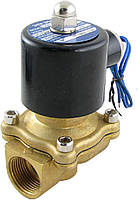 Електромагнітний клапан прямої дії для води та олії 2W-200-20, 3/4 дюйма, постійний струм, 12 В