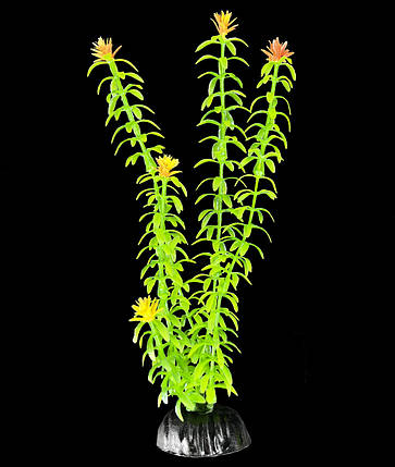 Рослина штучна, PLK 135-3, 20 см. Зелена декорація для акваріума., фото 2