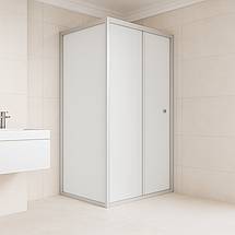 Душова кабіна NEPTUN NPT-372-matt 80х120х190 см без піддону матове скло розсувні двері, фото 2