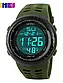 Годинник Skmei 1167AG Army Green | Спортивний водостійкий годинник з підсвіткою та будильником, хакі, фото 7