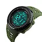 Годинник Skmei 1167AG Army Green | Спортивний водостійкий годинник з підсвіткою та будильником, хакі, фото 9