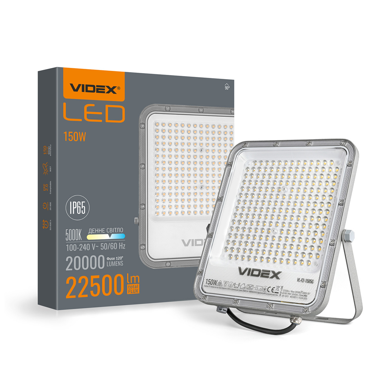 LED прожектор VIDEX PREMIUM F2 150W 5000K, фото 1