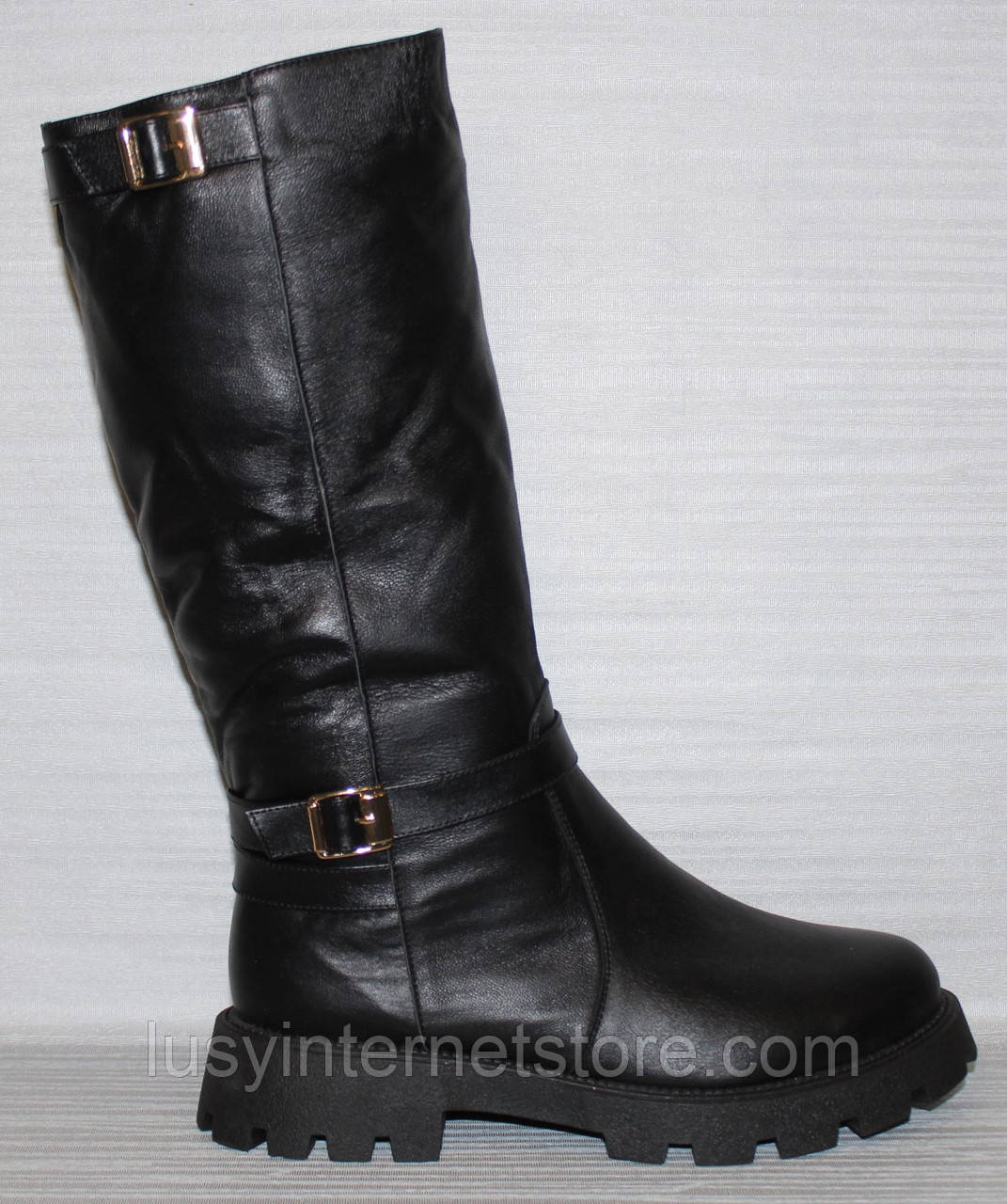 Чоботи шкіряні зимові великого розміру, чоботи від виробника модель ВБ23-281-9, фото 1