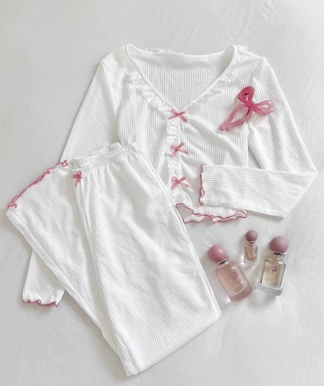 Піжама з мереживом та бантиками, фото 1